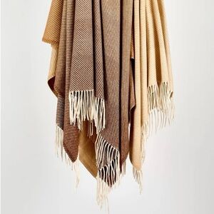 Avoca Mill Ombre Camel Cashmere Blend Throw